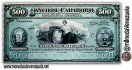 Billete de 500 Bolívares del Banco de Carabobo C.A.  Año 1883