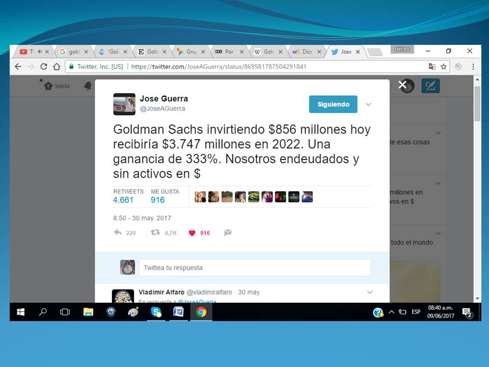 Venezuela y Goldman Sachs