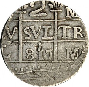 2 reales 1817 Macuquina