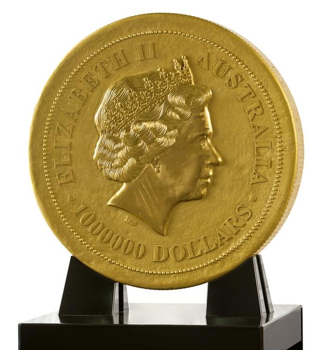 La moneda acuñada en oro 