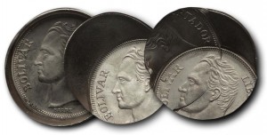 monedas con errores venezolanas