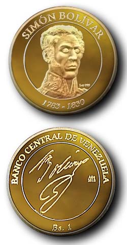 Moneda en Honor a Bolivar