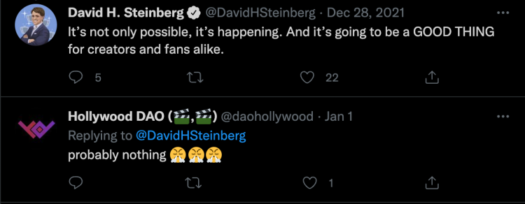 La nueva HollywoodDAO pretende descentralizar la financiación de la televisión y el cine La nueva HollywoodDAO pretende descentralizar la financiación de la televisión y el cine