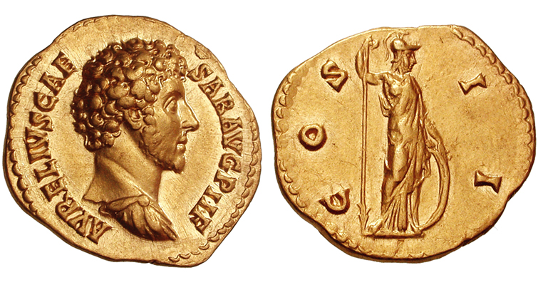 minerva-gold-aureus-marcus-aurelius