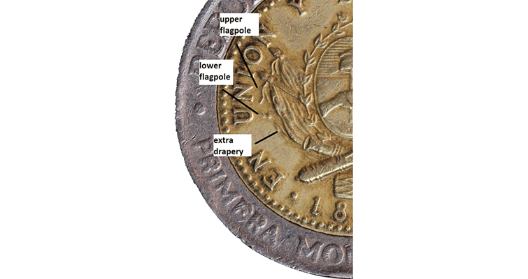 ¿Qué es lo que ha provocado la debilidad del cubo en esta moneda de doble troquel?