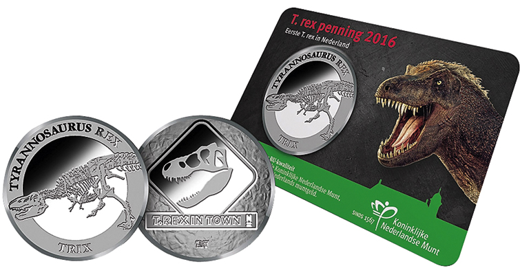 El esqueleto del Tiranosaurio Rex vive en las medallas holandesas