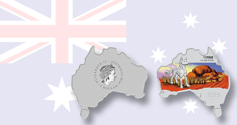 Lo ques aparece en la última moneda en forma de mapa de la Casa de la Moneda de Perths