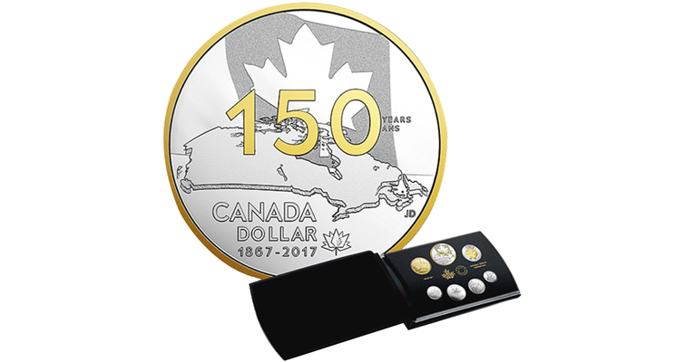 Canadá presenta las monedas circulantes del 150 aniversario