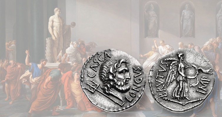 La subasta tiene un denario de plata acuñado por la ceca militar La subasta tiene un denario de plata acuñado por la ceca militar