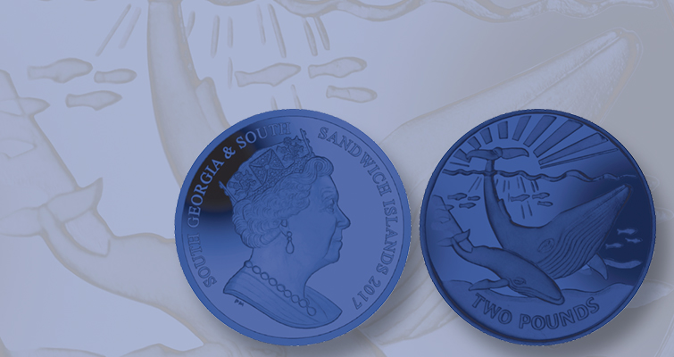 La historia de esta moneda de titanio azul