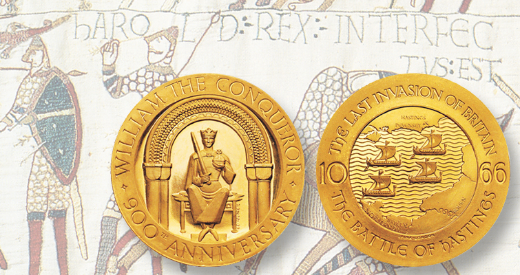 La medalla de oro que rinde homenaje a la histórica batalla encabeza la venta