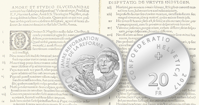 La Casa de la Moneda suiza emite una moneda para el aniversario de la Reforma