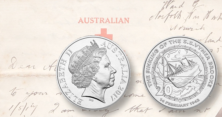 El trágico hundimiento del SS Vyner Brooke aparece en una nueva moneda