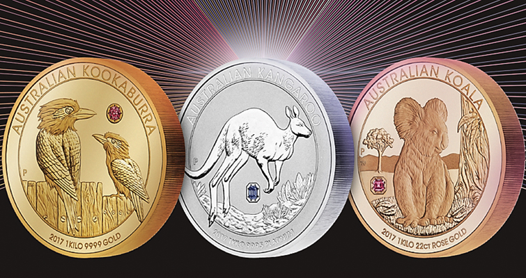 La Casa de la Moneda de Perth emite un trío de monedas de diamantes único