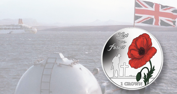 Pobjoy emite monedas de las Islas Malvinas por la liberación