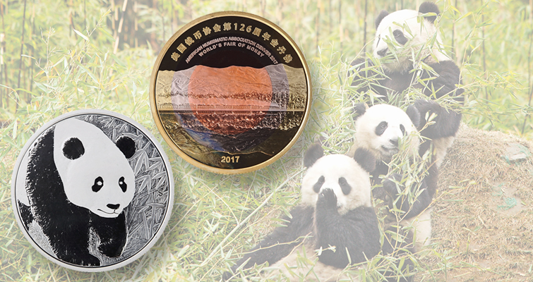 Celebrando el espectáculo de ANA con medallas Panda