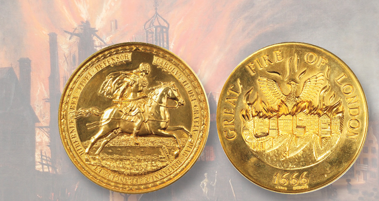 La subasta de Stacks ofrece una medalla por el Gran Incendio de Londres