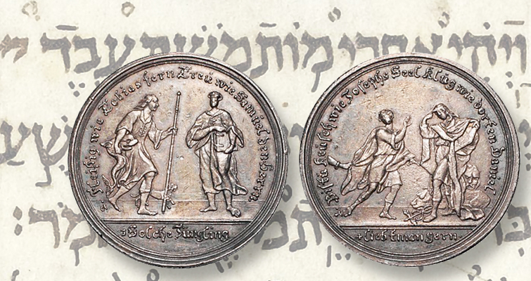 Subasta de una medalla alemana que ilustra la historia de Tobit