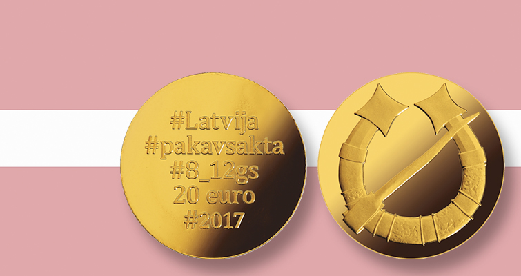 Letonia muestra el peroné de herradura en la serie de broches de oro