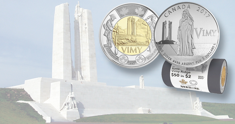 Canadá conmemora con monedas la batalla de Vimy Ridge de 1917