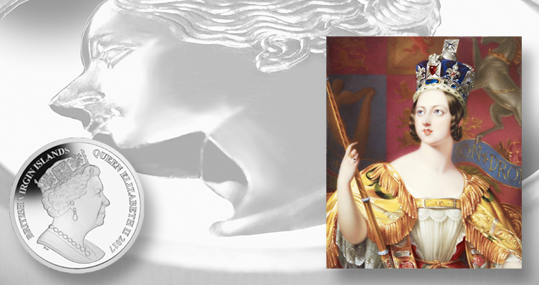 La reina Victoria en ultra-alto relieve en la nueva moneda