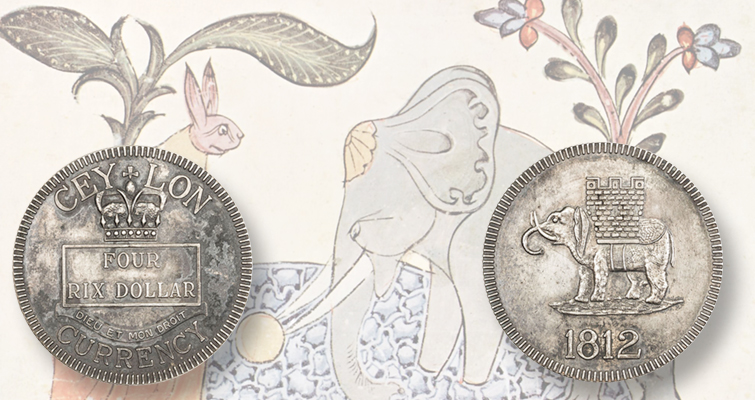 La moneda de fantasía de Ceilán se vende en la subasta de Stephen Album