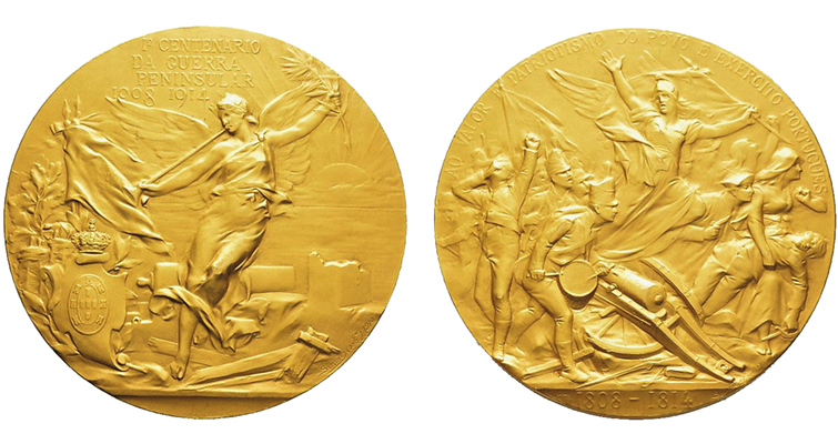 Medalla en honor al centenario de la Guerra Peninsular de Napoleón