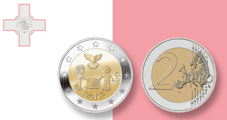 Malta celebra la solidaridad y la paz en la nueva moneda de 2 euros Malta celebra la solidaridad y la paz en la nueva moneda de 2 euros