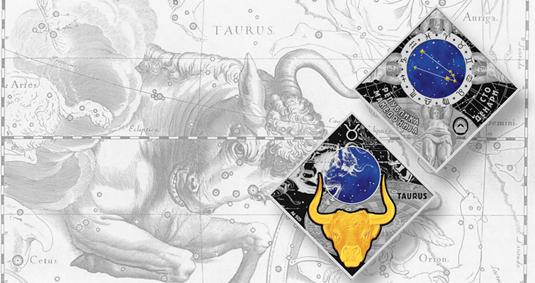 Macedonia muestra a Tauro en la nueva moneda de plata del Zodiaco