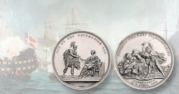 Una medalla danesa recuerda el ataque británico a Copenhague Una medalla danesa recuerda el ataque británico a Copenhague