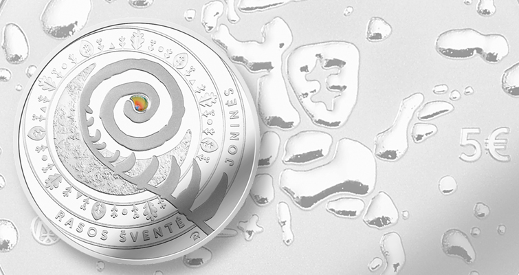La moneda recoge la tradición lituana del solsticio de verano