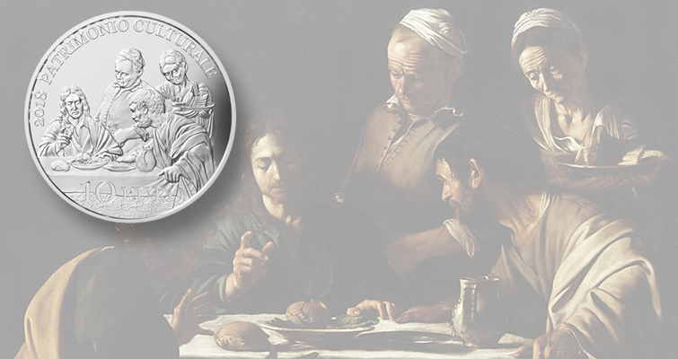 San Marino honra al pintor Caravaggio con una moneda de plata