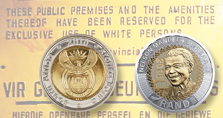 Sudáfrica emite una moneda de 5 rands de Nelson Mandela