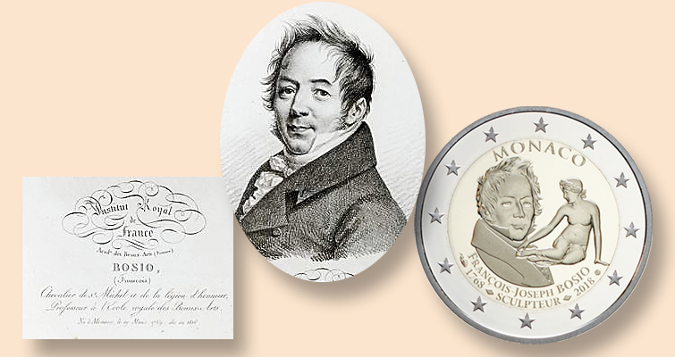 El escultor de Napoleón aparece en una moneda de 2 euros de Mónaco