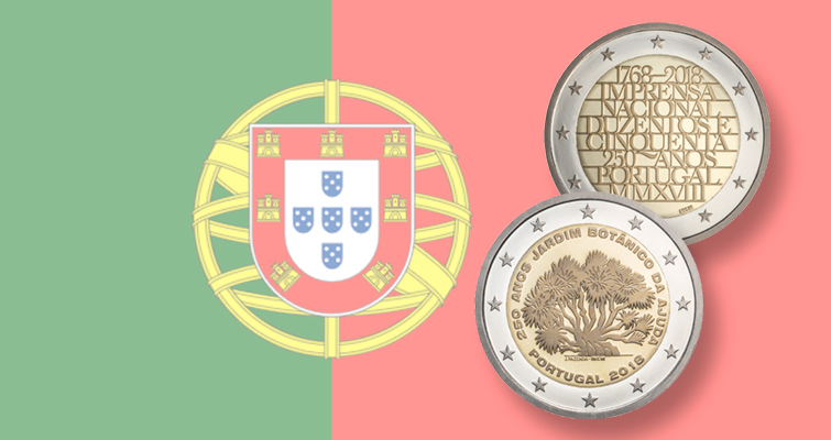 Portugal presenta los 2 euros conmemorativos de 2018