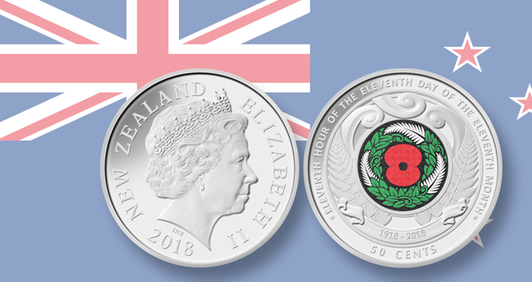 Una colorida moneda de 50 céntimos conmemora el armisticio de la Primera Guerra Mundial