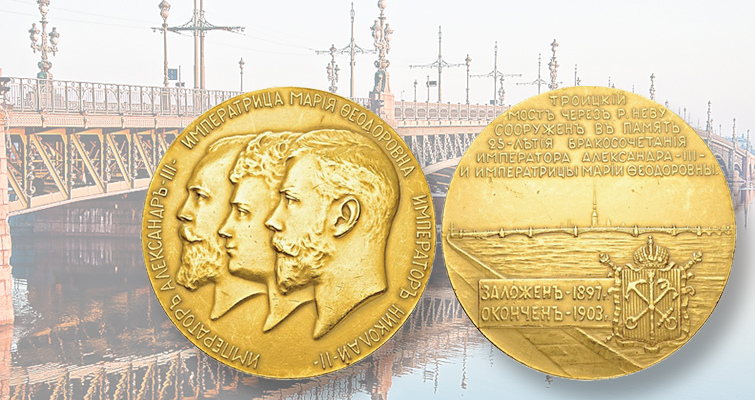 Rara medalla de oro rusa en la venta de Sincona del 22 de octubre