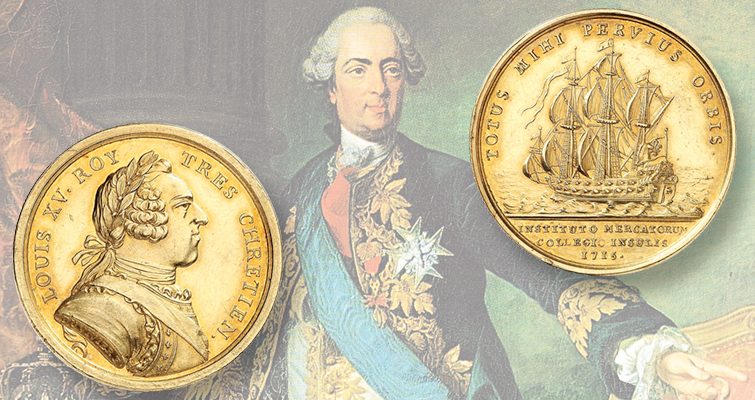 Una rara medalla de oro francesa tiene conexión con Estados Unidos