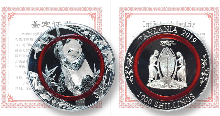 El panda llega a Tanzania en la moneda de la Feria Mundial del Dinero