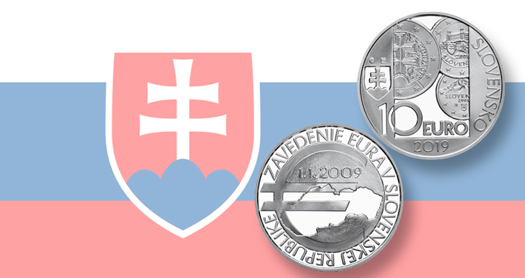 Eslovaquia celebra el aniversario del euro con monedas de 10 euros