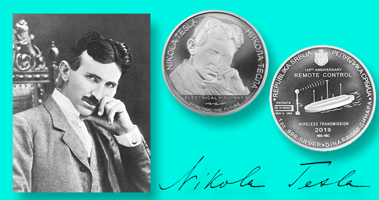 El mando a distancia aparece en la nueva moneda serbia de Tesla