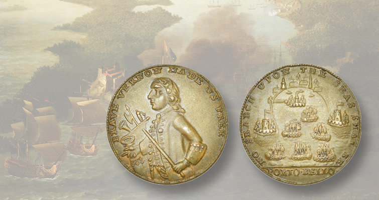 La medalla del Almirante Vernon en subasta podría ser única La medalla del Almirante Vernon en subasta podría ser única