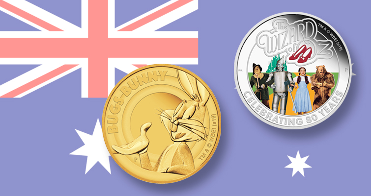 La Casa de la Moneda de Perth rinde homenaje a los clásicos de la pantalla americana en sus monedas