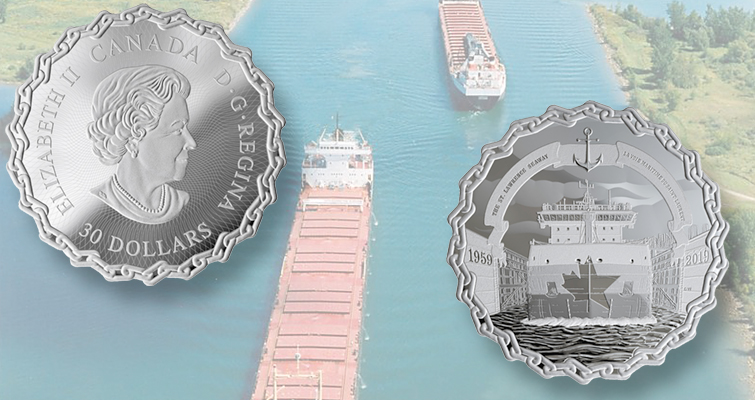 Canadá celebra la vía marítima del San Lorenzo en una moneda