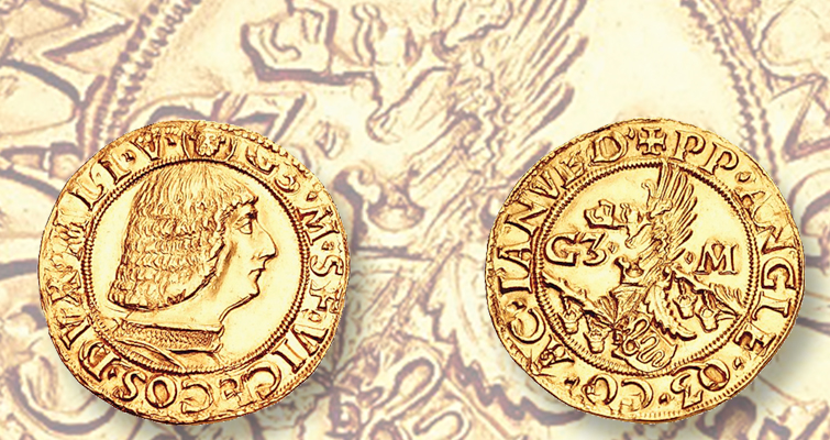 1466-1476 sforza gold ducato