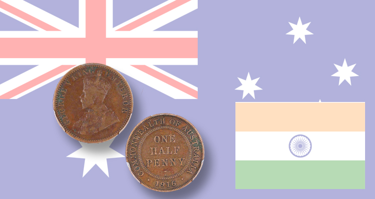 La moneda de error de la mula australiana-india de 1916 se vende el 5 de octubre La moneda de error de la mula australiana-india de 1916 se vende el 5 de octubre