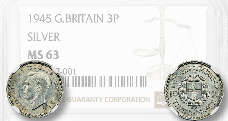 Se descubre el segundo tres peniques de plata de 1945 conocido