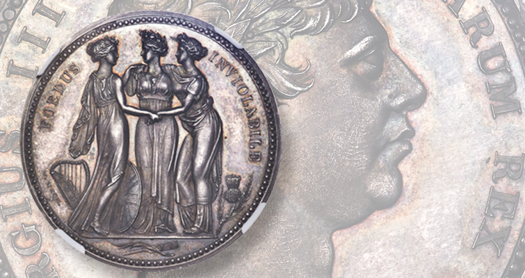 Análisis del mercado: La corona de 1817 de las «Tres Gracias» es una prueba 65