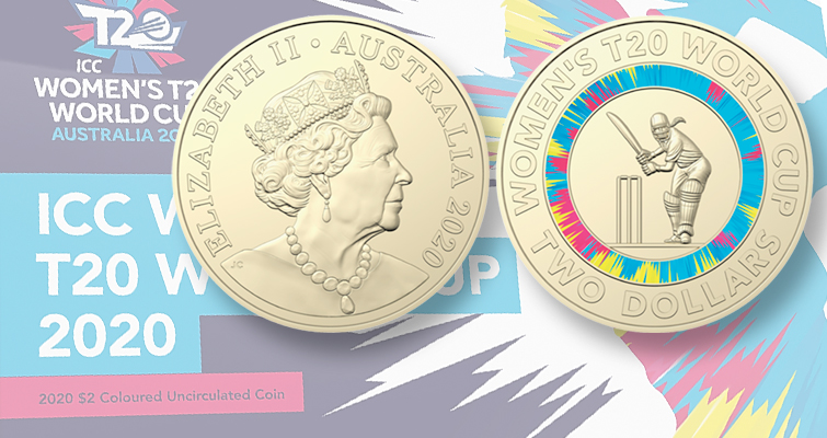 Australia celebra el evento de cricket femenino de 2020 con una moneda de 2 dólares