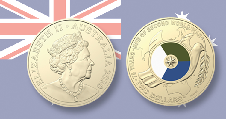 Australia conmemora el aniversario de la Segunda Guerra Mundial con una nueva moneda de 2 dólares